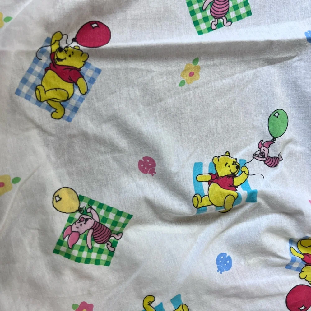 Vintage Disney Winnie the Pooh Fitted Crib Sheet - Winnie The Pooh & Piglet